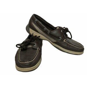 Sperry Top Sider  Intrepid Brown Tan Boat Shoes Womens 7 M 9774803 Leather